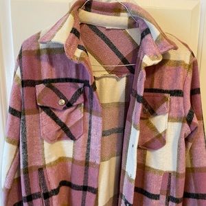 Pink Plaid Shacket
